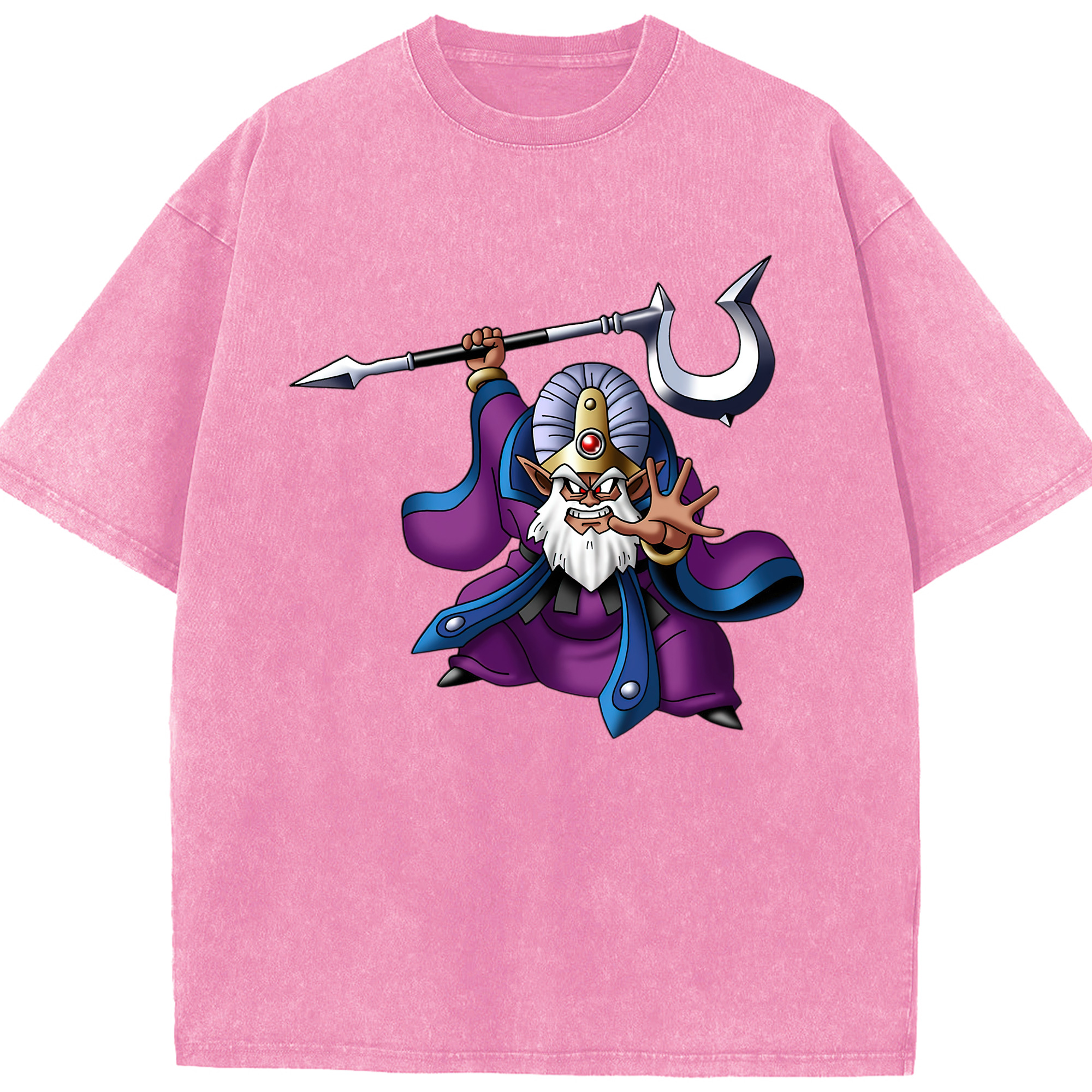（画像用） ドラゴンクエスト Doragon Kuesuto Dragon Quest 綿100% ヴィンテージ風 半袖Tシャツ（フロントプリント）